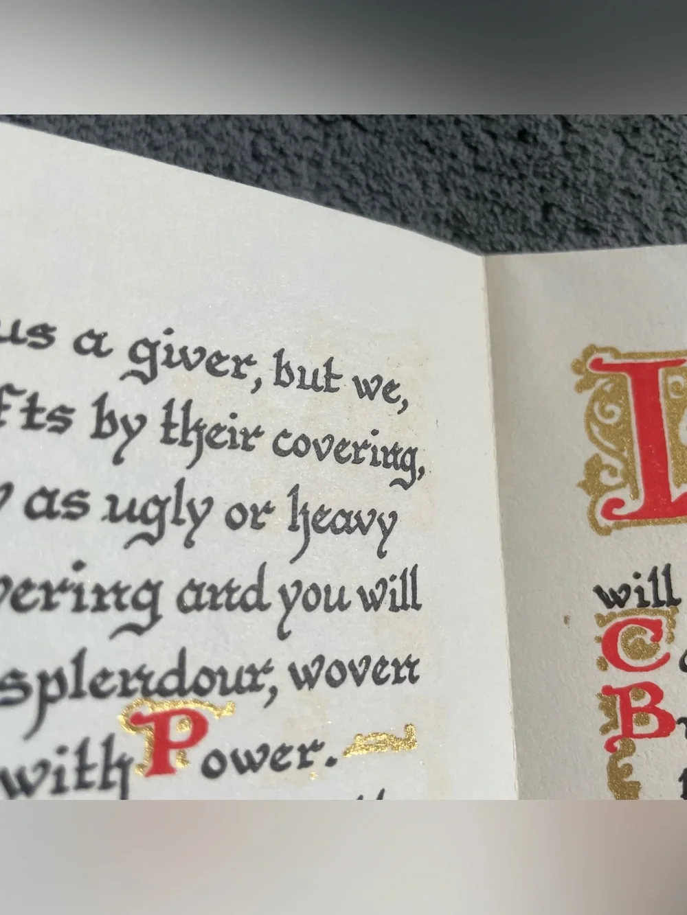Vintage Calligraphy Greeting Card